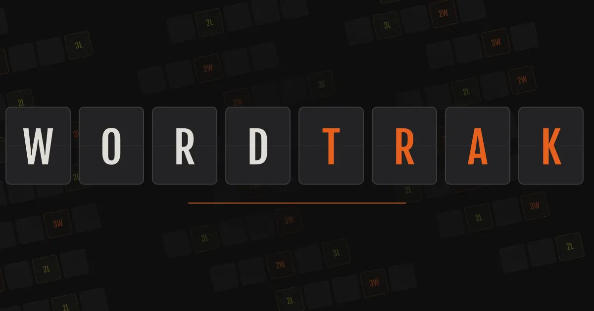 Show HN：我開發了一款新的文字遊戲 Wordtrak