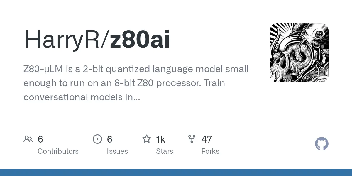 Show HN：Z80-μLM，一個能裝進 40KB 的『對話式 AI』