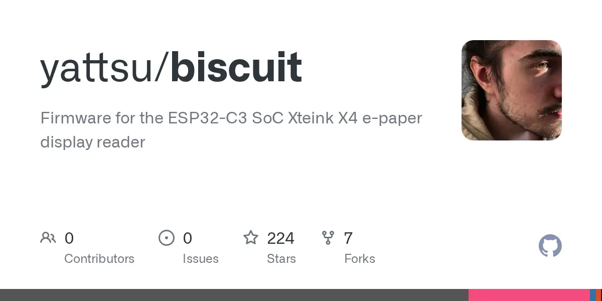 Biscuit：適用於 ESP32-C3 Xteink X4 電子紙閱讀器的自定義韌體
